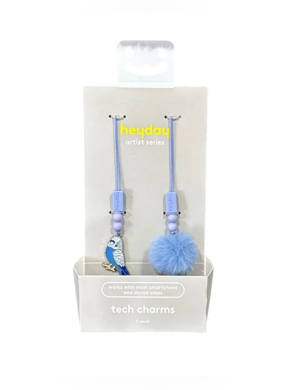 heyday Light Blue Wired Headphones with Matching Cable, Charger & Tech Charm
